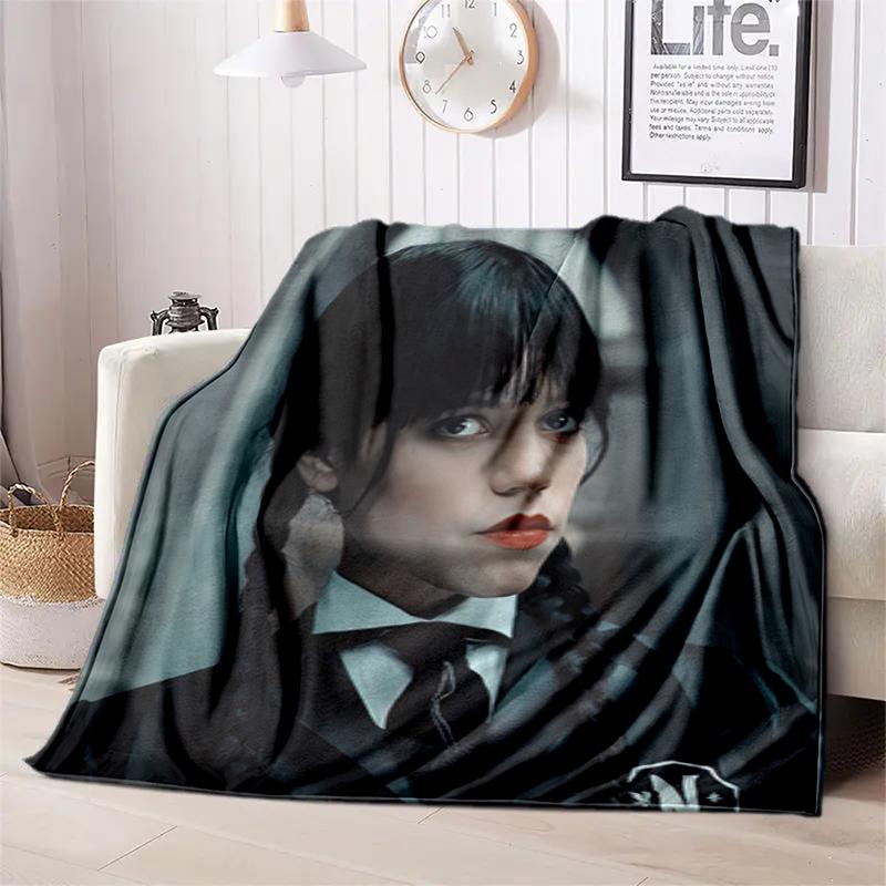 1PC Wednesday blanket, all-season lightweight home office outdoor nap multifunctional blanket, Christmas gifts