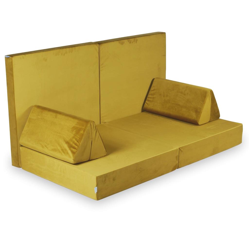 Montessori Comfort Velvet Gold Play Sofa