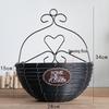 Hand-Woven Wall-Mounted Wicker Flower Basket Decoration