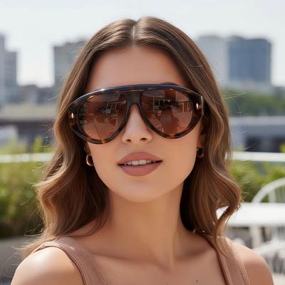 Moda Europejska i Amerykańska Nowe Okulary Przeciwsłoneczne z Dużymi Oprawkami Spersonalizowane Punk Hip Hop Wszechstronne Strzałka Okulary Uliczne Popularne w Internecie Modne Okulary