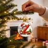 Indoor Outdoor Xmas Hanging Ornaments 26?Letter Acrylic Christmas Ball Ornament, 3D Crystal Style Alphabet Holiday for Home Pendant, Tree