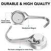 1-5Pcs Silver Magnetic Hooks Cruis Heavy Duty Neodymium Rare Earth Magnetic Hangers, Extra Strong Magnets With Hook For Hanging