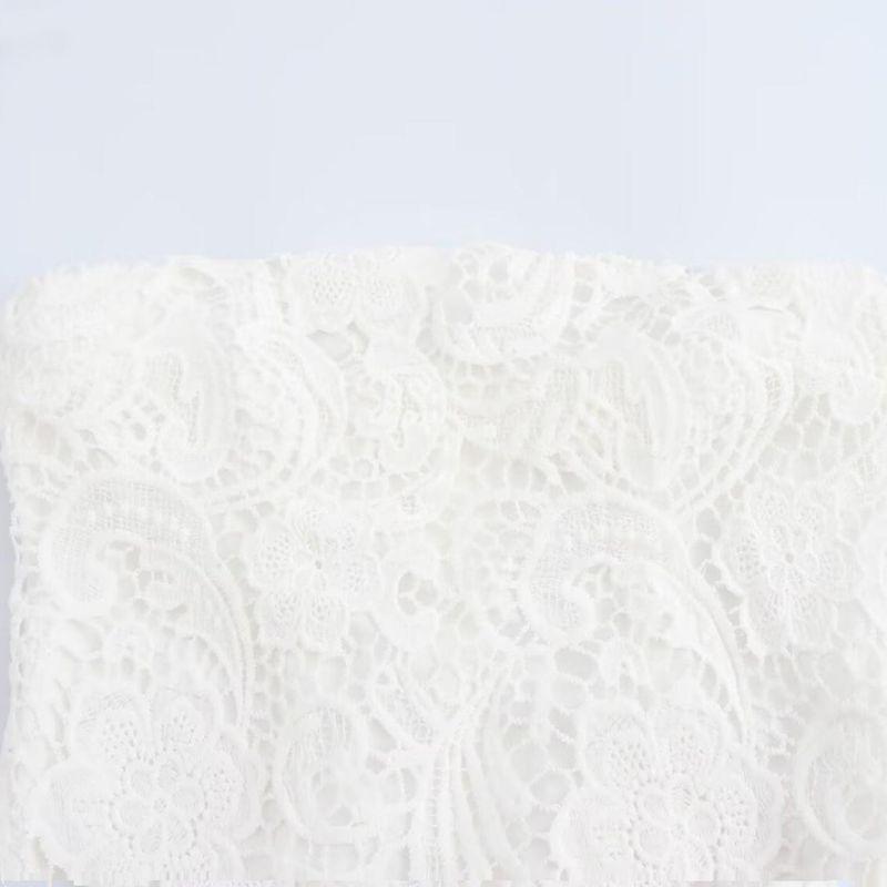 Kaslead New Arrival Women's Clothing Fashion Style Fashion Minimalist Silm Lace Tube Top Sexy Dress