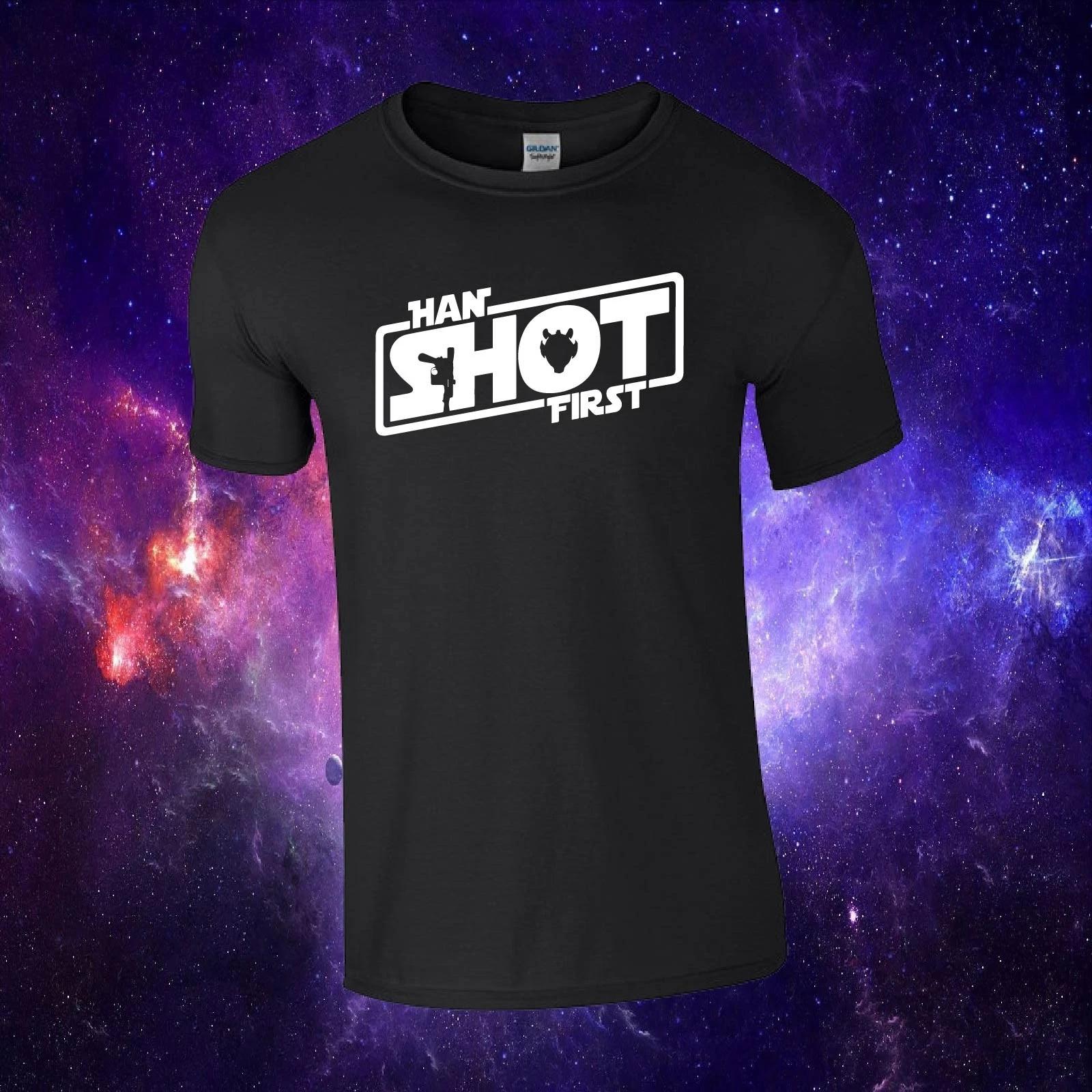Han Shot First Star Wars Han Solo Inspired Kids/Adults Unisex Top T-shirt Tee M