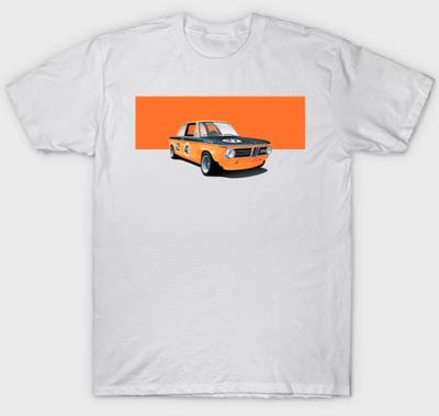 BMW 2002 Car  Color White Short Sleeve Multiple Sizes S-3XL Unisex T-Shirt
