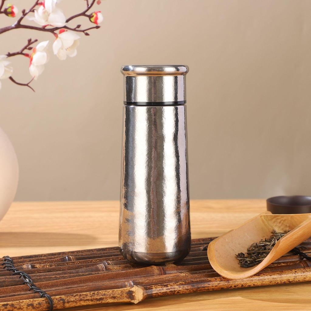 Titanium Mini Thermos Cup: Compact Pocket-Size for Tea & Water with Separation Feature, Ideal for Home, Outdoor, or Business Gifts.