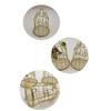 Hohler Vogelkäfig Eisen Süßigkeitenbox Set (Packung mit 6) Vielseitige Aufbewahrungslösung Goldene Aufbewahrungs-Geschenkboxen Elegante Dekoration
