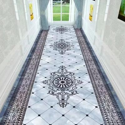 Hallmatta Lyx Marockansk Blommig Områdesmatta Hall Lång Löpare Gångmatta Korridormatta Av Bröllopsdekor Gångmatta