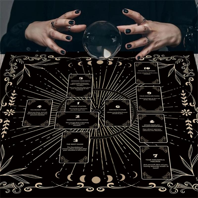 Divinations Tablecloth Reading Card Astrologys Tarots Cards Tablecloth Altars Cloth Divinations Board Game Accessories
