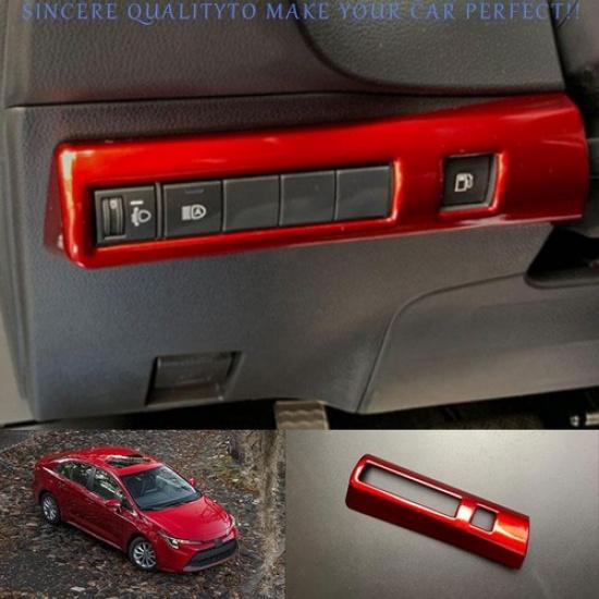 For Toyota Corolla 2020-2024 Glossy Red Driver s Side Dash Control Cover Trim 1X