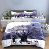 Romantic Snowy Tree Decor Set Soft Comfortable Duvet Cover Bedding Set Included 1*Duvet Cover & 2*Pillowcases, Gift
