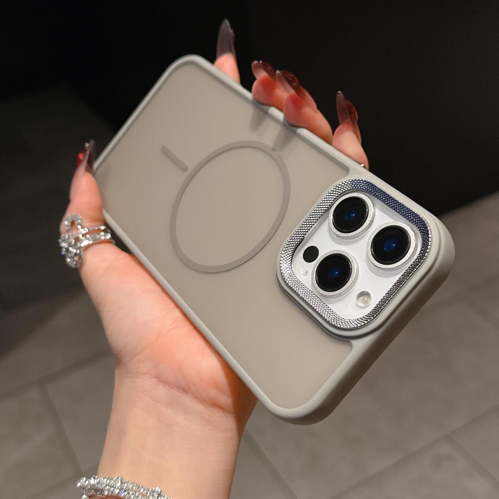 Applicable To Iphone16 Matte Skin-feeling Mobile Phone Case Magnetic 14/13 Apple 15 Promax Protective Case for Men and Women