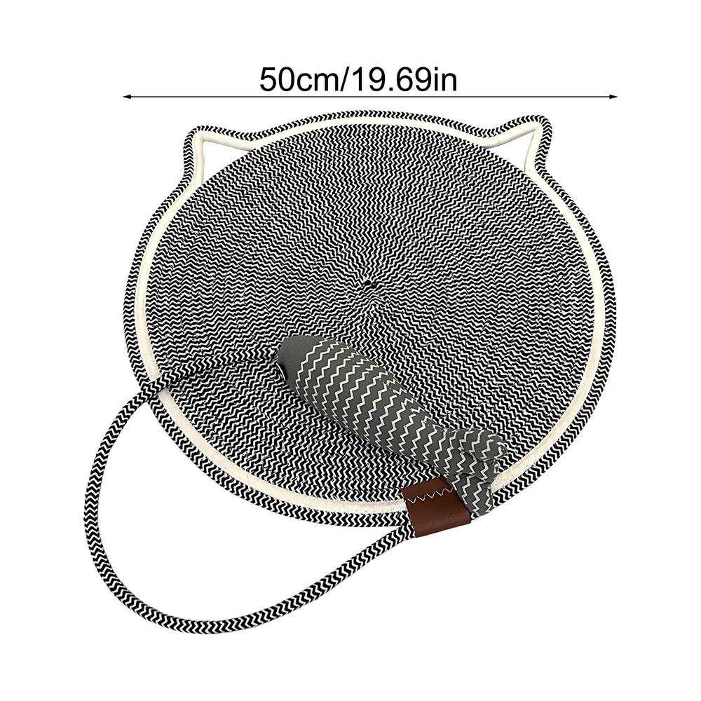 

Когтеточка для кошек Игрушки для кошек Защита мебели Когтеточка Ковер Игрушки для кошек Прочные когтеточки Хлопковая веревка Когтеточка для 50cm серый