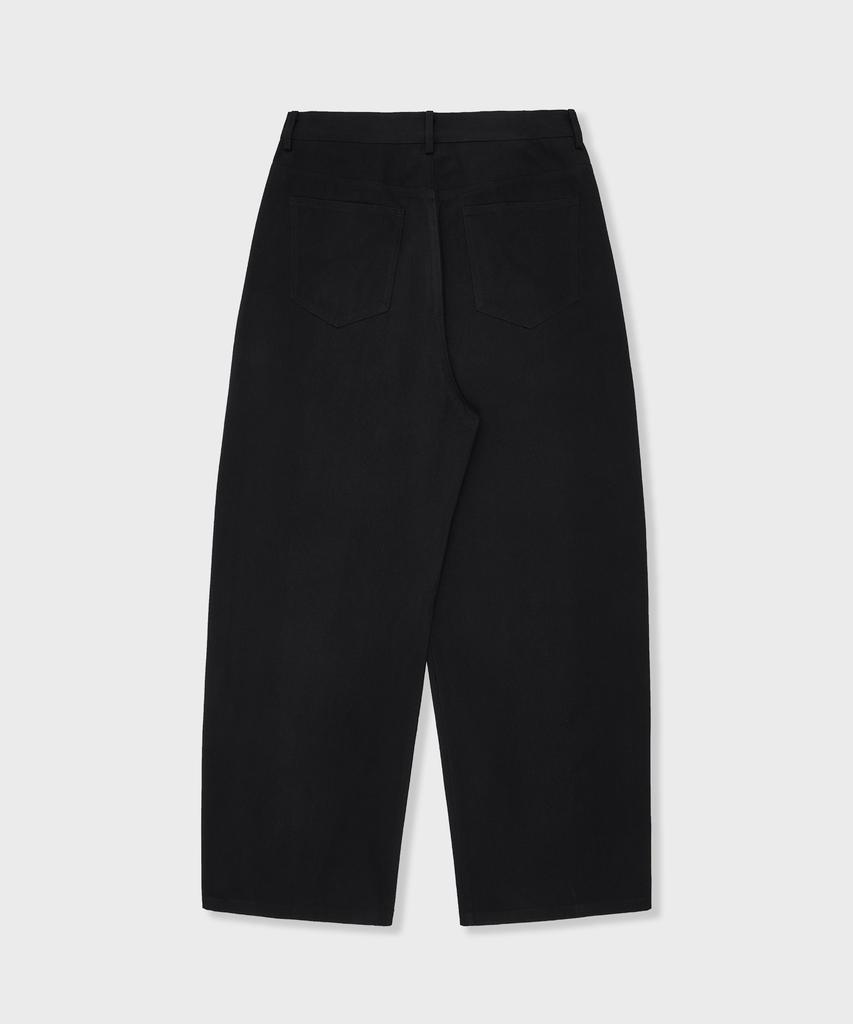 GLW Cotton Curved Pants Black