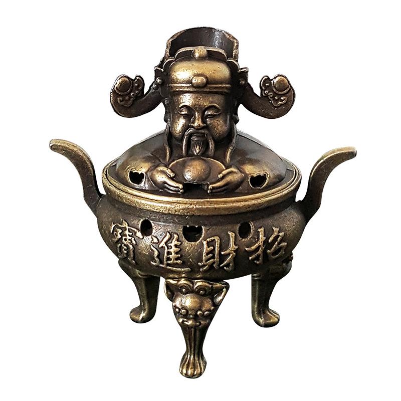 New New Alloy Incense Burner Hollow Out Four Legged Stick Holder Mini Sandalwood Censer Home Decoration