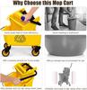 New Year Promotion 32-liter Mopping Bucket, Commercial Mop Bucket, Side Press Cleaning Wringer, Portable Trolley On Wheels