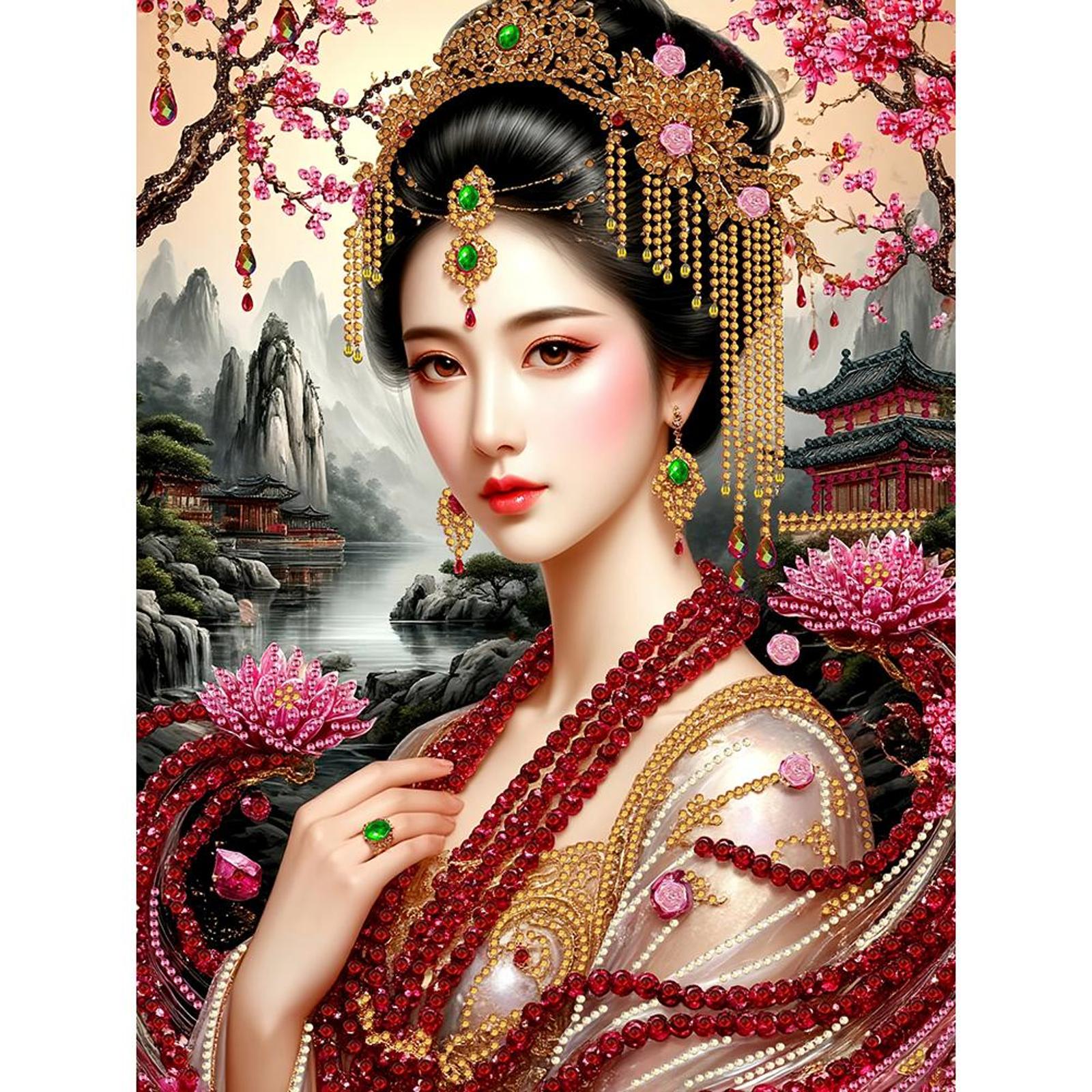 

Girl 5D DIY Special Shape Crystal Partial Diamond Painting Kit Home Wall Decor