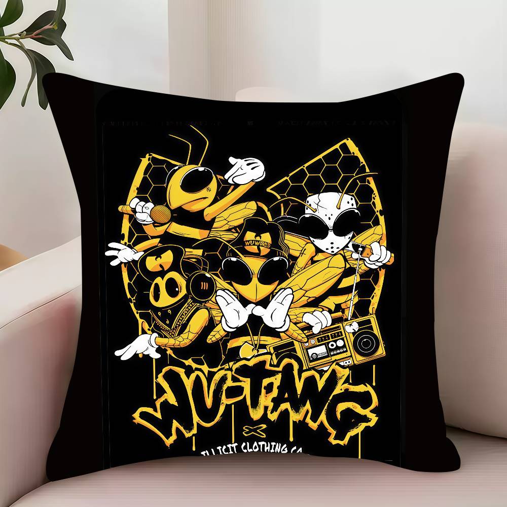 W-Wu T-Tang Clan Наволочка Декор Защитные Чехлы Удобные мягкие для Дивана Гостиной Домашнего офиса 12x12Inch