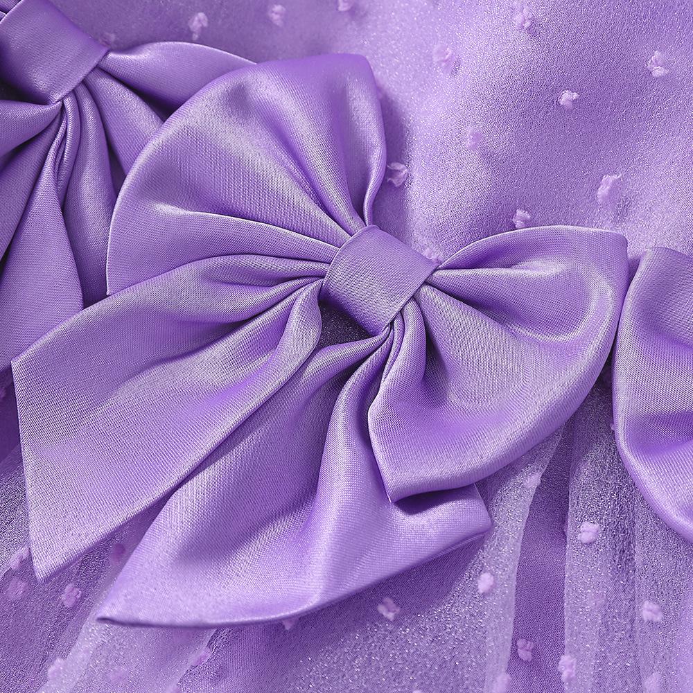 Neujahrskleid Kleinkind Baby Mädchen Kleid Große Schleife Taufe Kleidung für Kinder Erstes Jahr Geburtstag Party Hochzeit Tutu Kleid Taufkleid