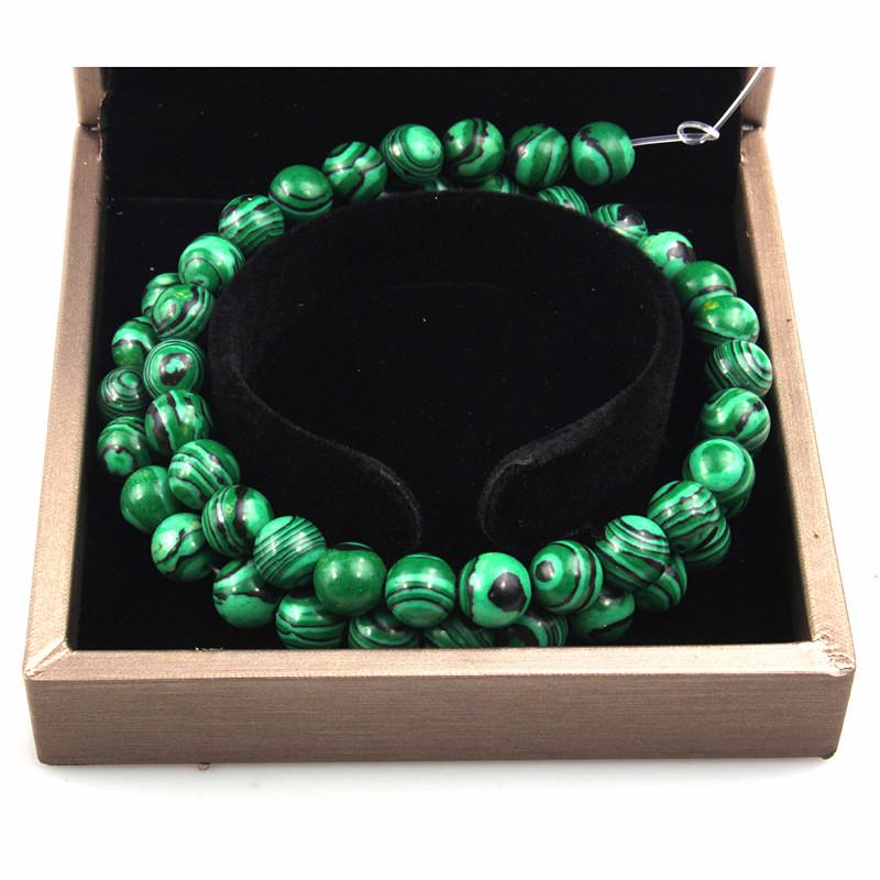 Synthetic Malachite Loose Beads for DIY Jewelry Accessories, Semi-Finished Round Beads, Green Malachite Beads