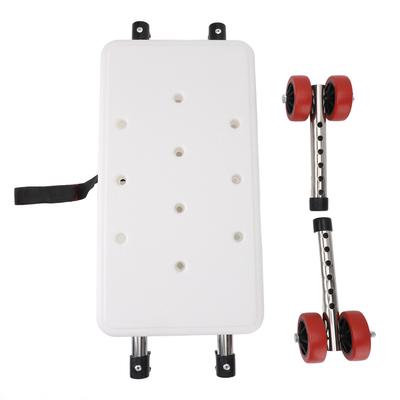 Walker Bath Seat Plate with Wheels Drainage Hole Design Adjustable Height Walker Rest Seat Bath