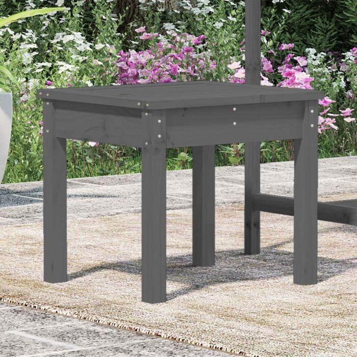VidaXL Banc de jardin gris 50x44x45 cm bois massif de pin 823992