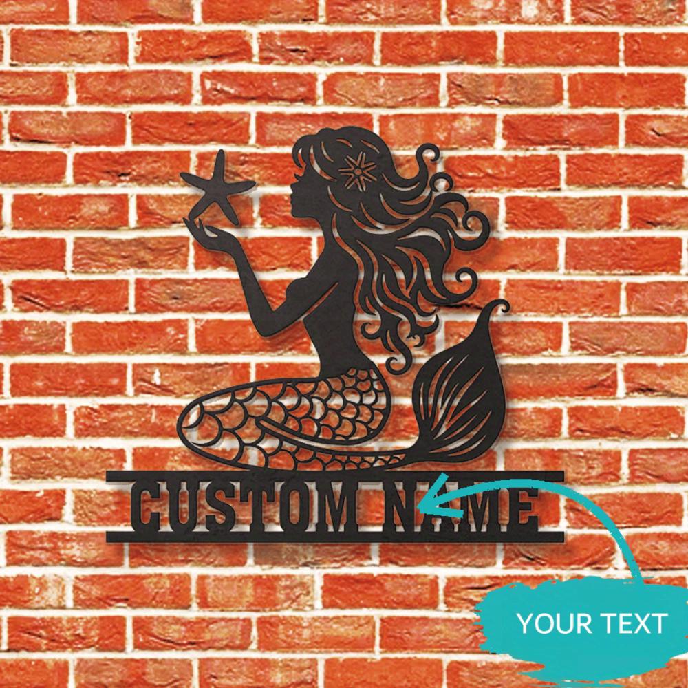 Exquisite Customized Siren Tail Metal Wall Art Coastal Home Decor Gift