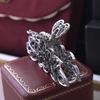 New European Style Stacked Flower Large-size Hair Clip Alloy Grip Clip Retro Diamond Hair Accessories