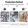 Elegant Elephant Pearl Kit DIY 5D Rhinestone Art Craft for Adults Home Party Decoration Handmade Gift