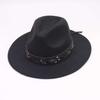 European and American Women's Retro Cowboy Top Hat, Jazz Hat, Autumn and Winter British Woolen Felt Hat, Men's Top Hat, Autumn and Winter Hat