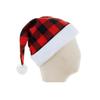 Plaid Plush Santa Hat Christmas Decoration