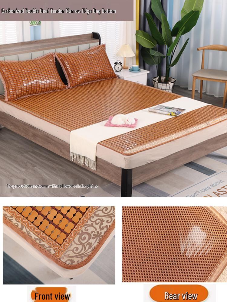 Foldable Cooling Bamboo Mahjong Mat – Summer Sleeping Mat for Single or Double Beds (1.5m or 1.8m) – Ideal for Dorms