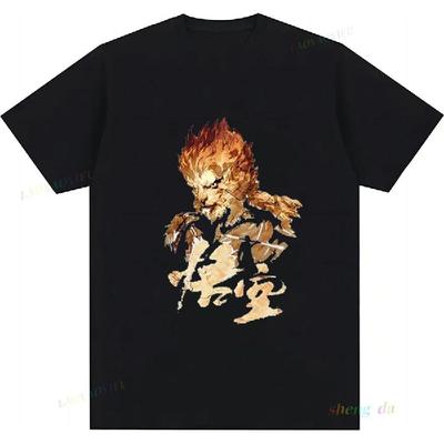 Black Myth Wukong RPG Men's Role-playing Game T-Shirt Journey To The West Adventure Printting Cartoon Tee Tops