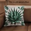 2D Set Of 4 Tropical Agave Leaf Throw Pillow Covers Pattern Cushion Cover Suitable For Sofa Bedroom Car Pillow Cover