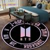 Kpop Bangtan Boys Круглі килими для вітальні Килими М'який фланелевий килим для підлоги Кімнатний килим для спальні Дитячий килим для кухні