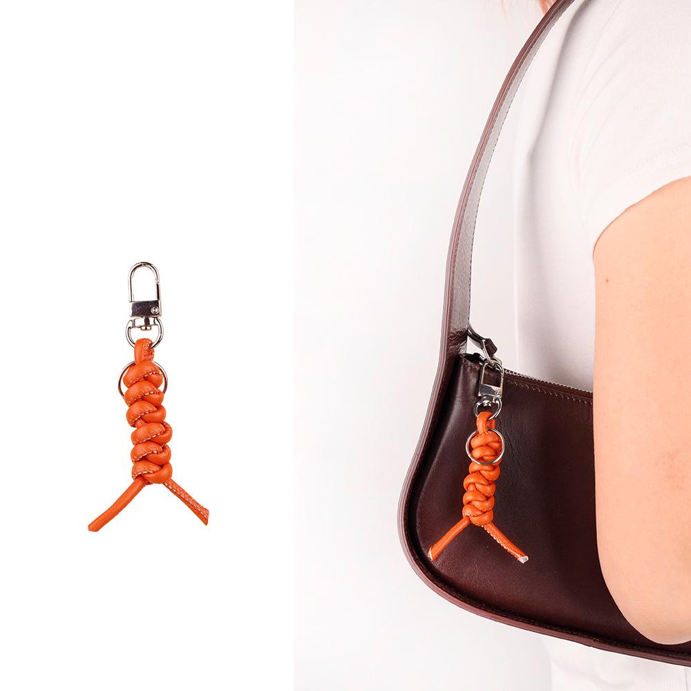

Creative Versatile Handmade PU Leather Braided Rope Bag Charms and Keychain Pendants