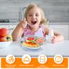 Baby Safe Stainless Steel Dining Plate Suction Children Dishes Feeding Toddler Training Tableware Kids Baby Divided Plate Bowls