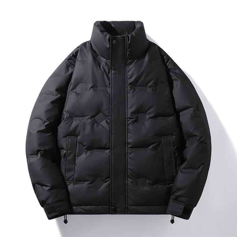 Pánská zimní péřová bunda s kapucí v korejském stylu: Trendy, tlusté a teplé.