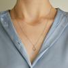 Informal Layered Silver-White Necklace Tnssvw13023M
