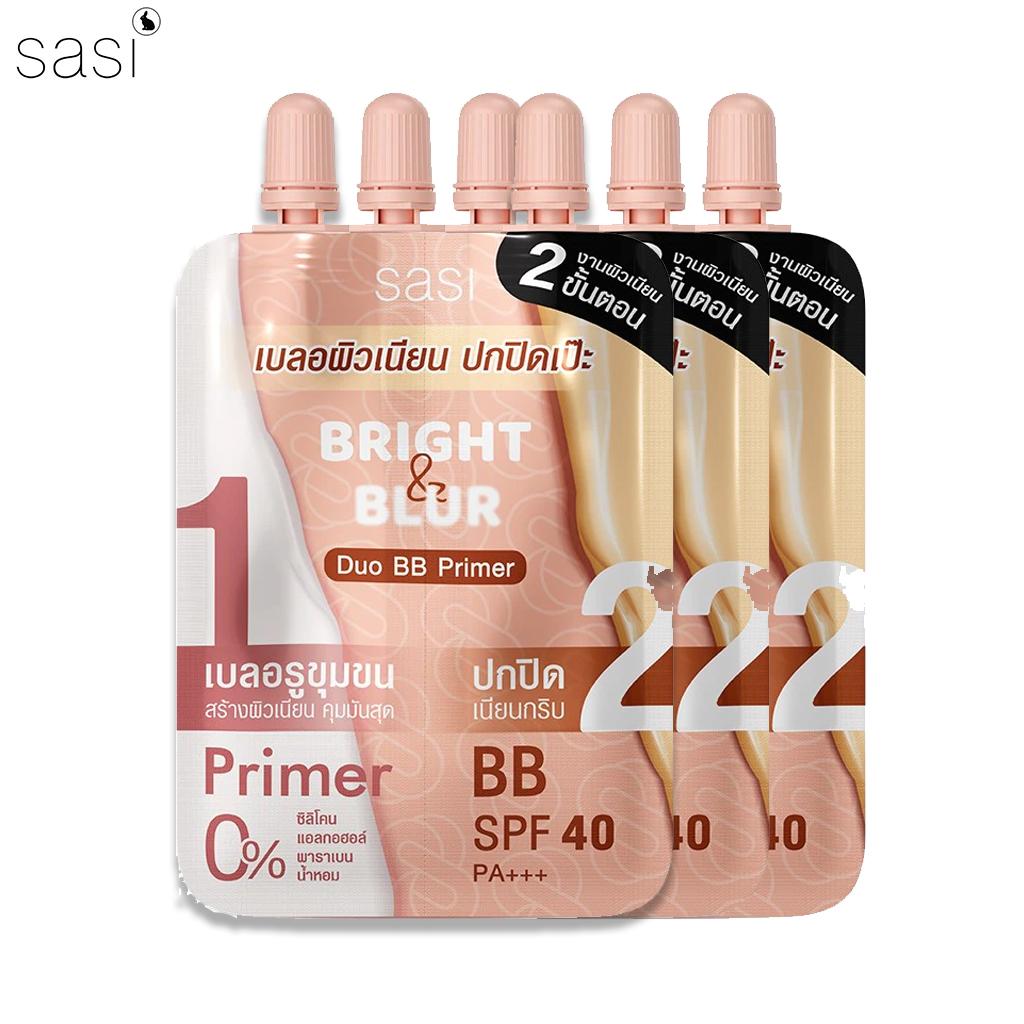 SASI Bright & Blur, Duo BB Primer, Primer, BB SPF40 PA+++, 6 g. x 1 / 3 / 6 saszetek - tajska pielęgnacja skóry
