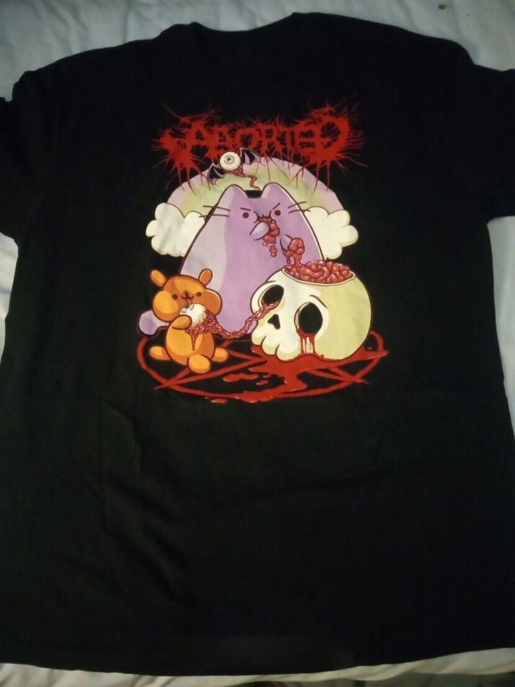 Хлопковая футболка с принтом группы Aborted Унисекс Концертный S-5XL Унисекс Футболка SG285 M