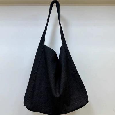 Veľkokapacitná Ležérna Módna a Jednoduchá Džínsová Taška Tote Bag na Dochádzanie do Práce