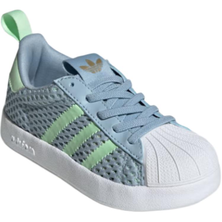 Adidas Originals Superstar 360 Fashion Comfortable Trendy Versatile Breathable Low-Top Kids Sneakers Kids Sneakers Yellow Blue White JH7470