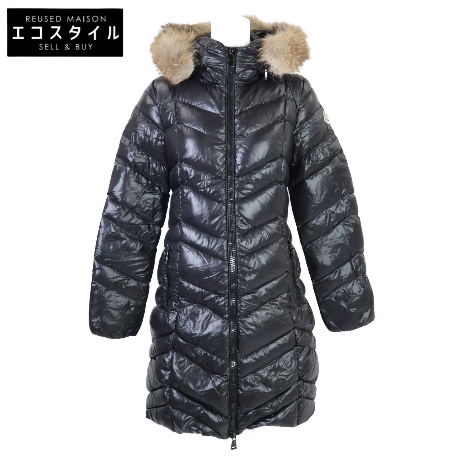 

MONCLER FULMAR fur-lined down hoodie coat O blackUsed
