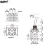 MTS-302 Schalter 9-Pin Kippschalter Rot 2/3 Position ON-ON DPDT Mini-Kippschalter 5A/125V-2A/250V AC MTS-402 Druckschalter
