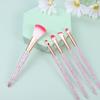 5-Piece Crystal Handle Makeup Brush Set with Soft Bristles