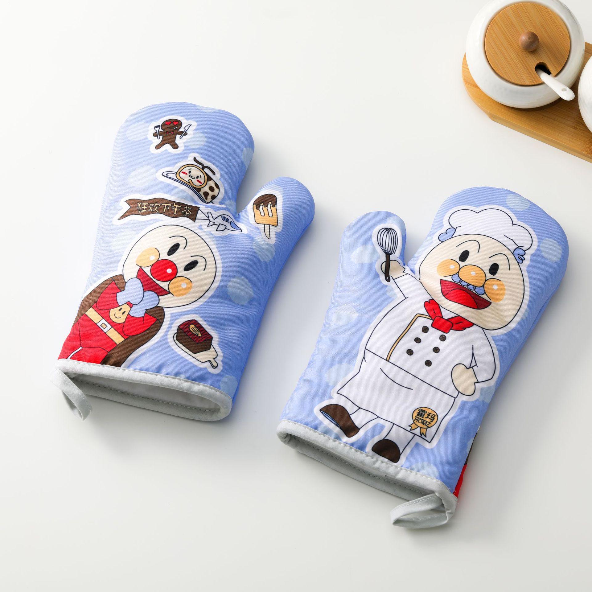 

Утолщенные перчатки для микроволновой печи Современная простота Дом Кухня Инструменты для выпечки Креативные термостойкие перчатки против ожогов Противоскользящие