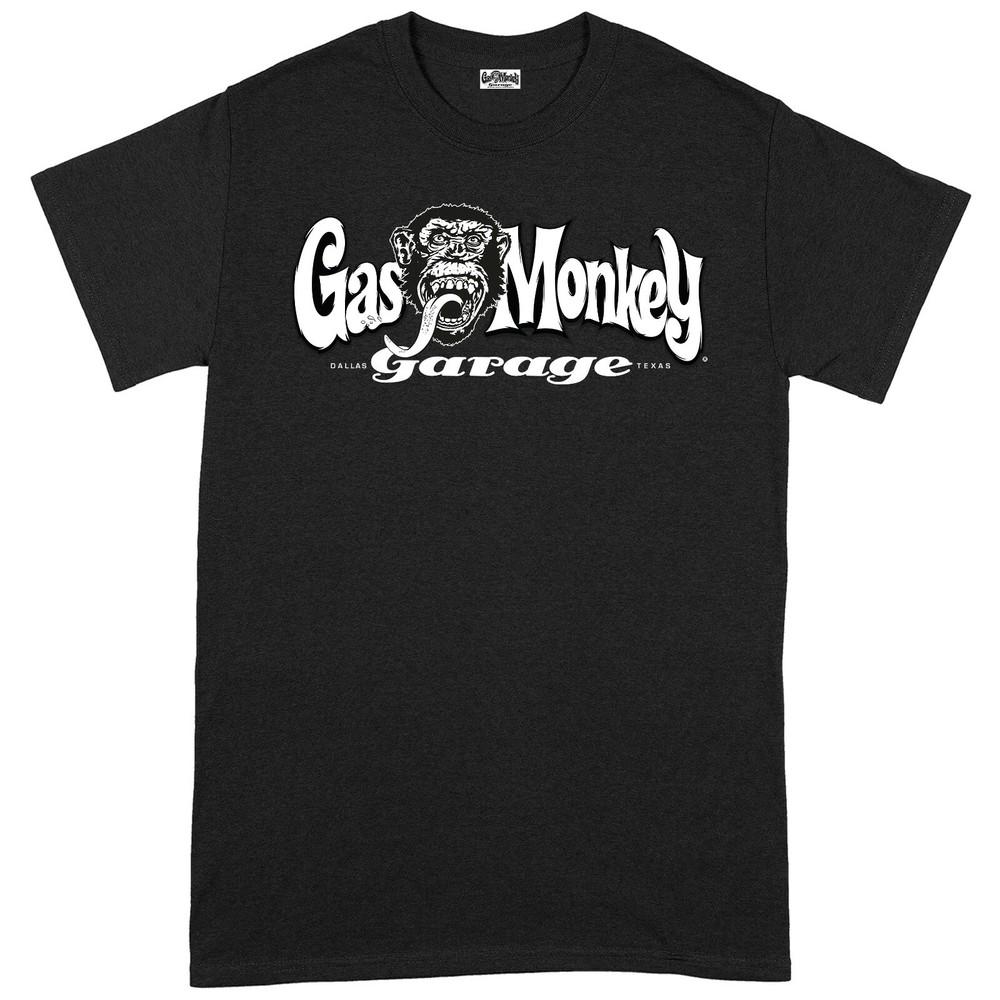 Gas Monkey Garage T Shirt Handlebar Hot Rod Black Mens Tee Fast N Loud