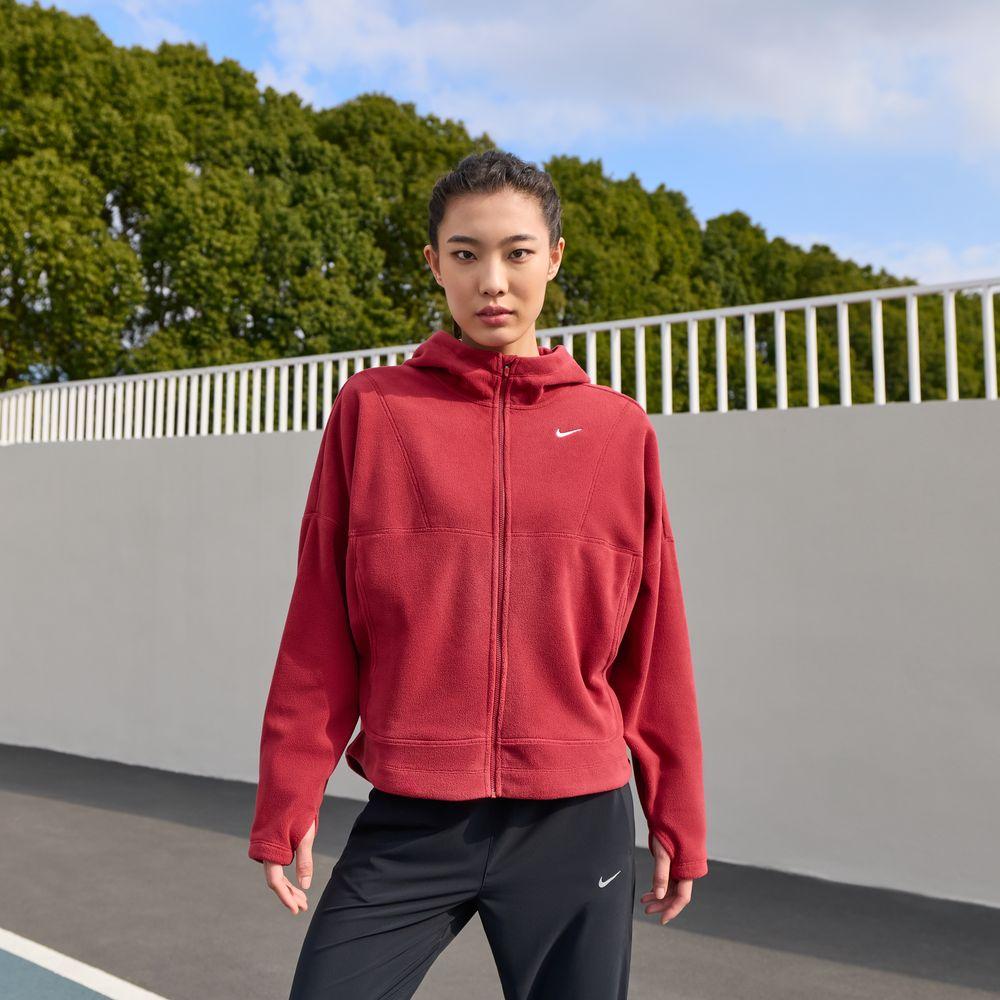 Nike Sweatshirts Women s Dark Team Red/White Hooded Moderate Cardigan M