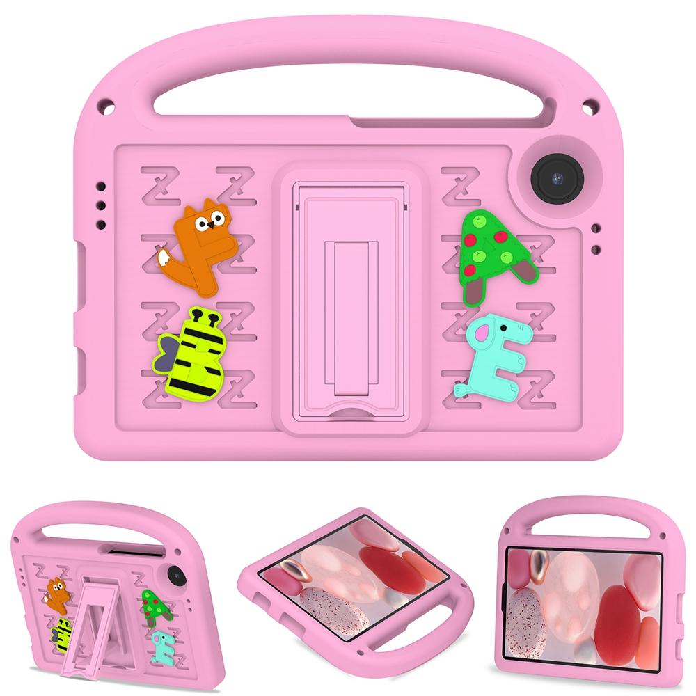 Samsung Galaxy Tab A9 A9+ Plus 2023 SM-X110 SM-X115 SM-X210 SM-X215 Etui Barnesikkert Tegneseriebokstav Bærbart EVA-Skum Støtsikkert Stativ Nettbrettdeksel